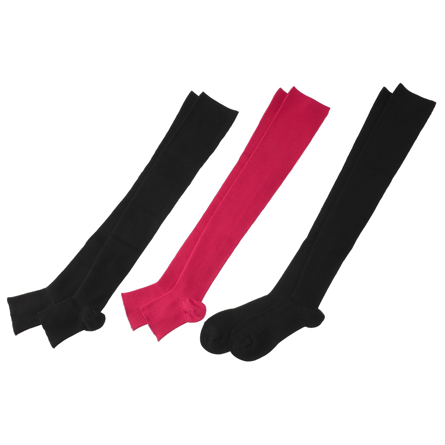 リオッサ 足首キュッ！ ひざ裏ゆったりの快適着圧 寝るときソックスＩＶ ３足セット