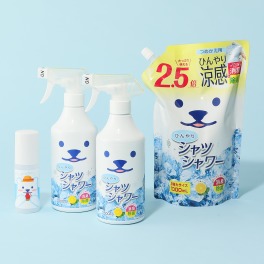 スプレーするだけの 涼感＆消臭対策 ひんやりシャツシャワー つめかえ用超特大パウチ付 特別セット