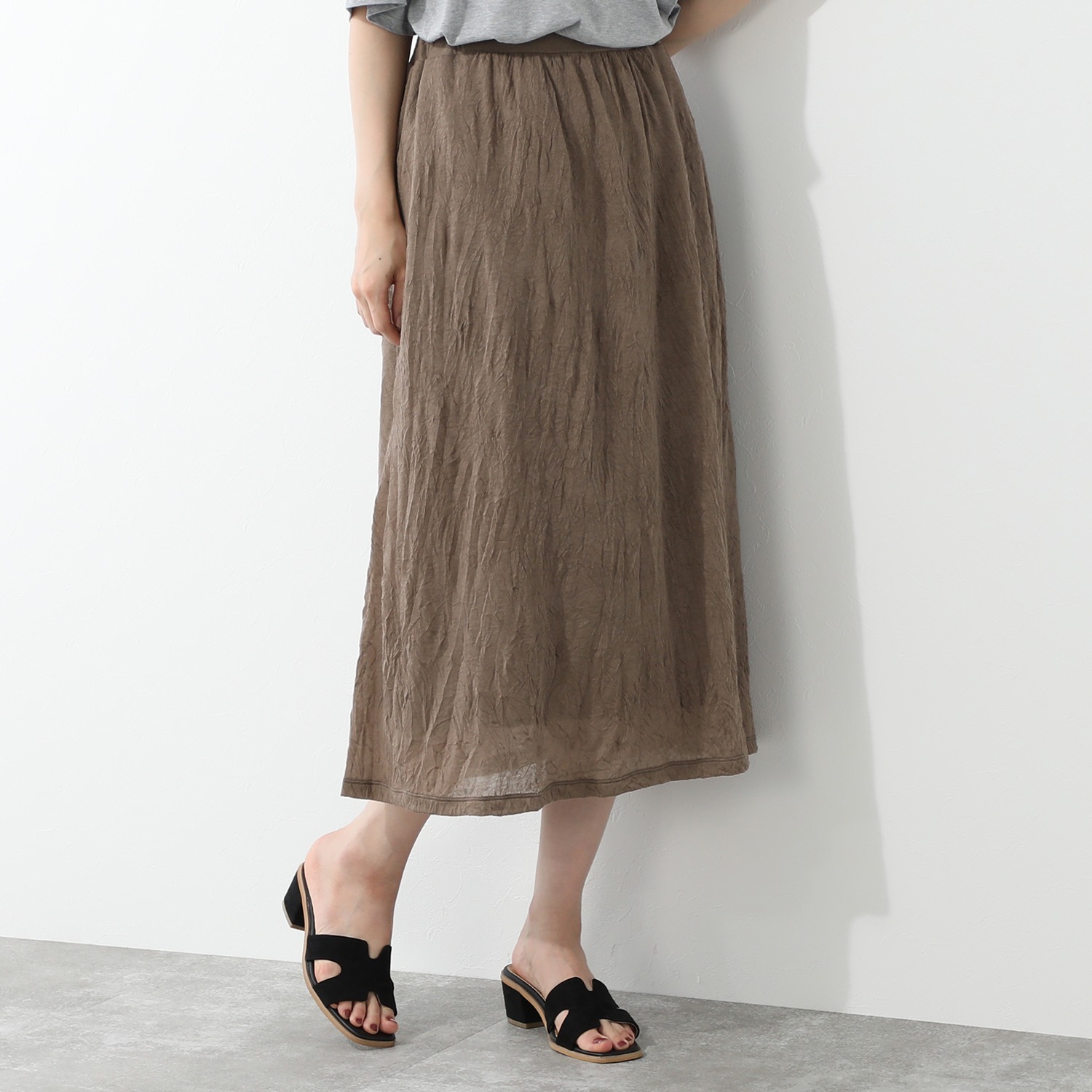 シンクエンタクローゼット ワッシャーカットソー ロングスカート ショップチャンネル