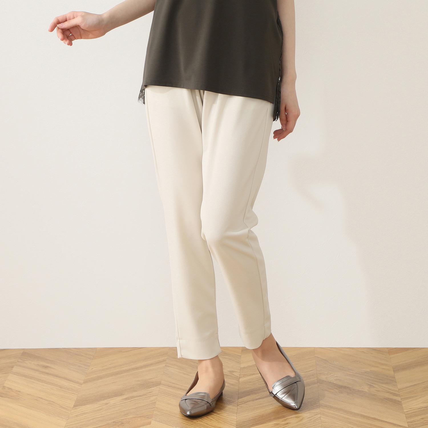 シルバーミントシュガー ストレッチ テーパードパンツ ショップチャンネル