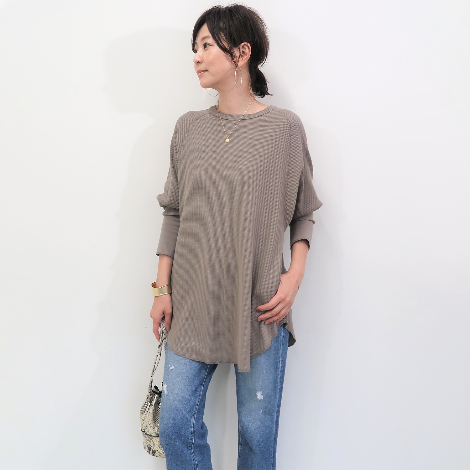 クワンティシ ワッフル ２ウェイトップス ショップチャンネル