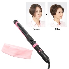 髪を挟んで、ボタンを押す 簡単ステップ！ 自動で憧れの巻き髪に 
