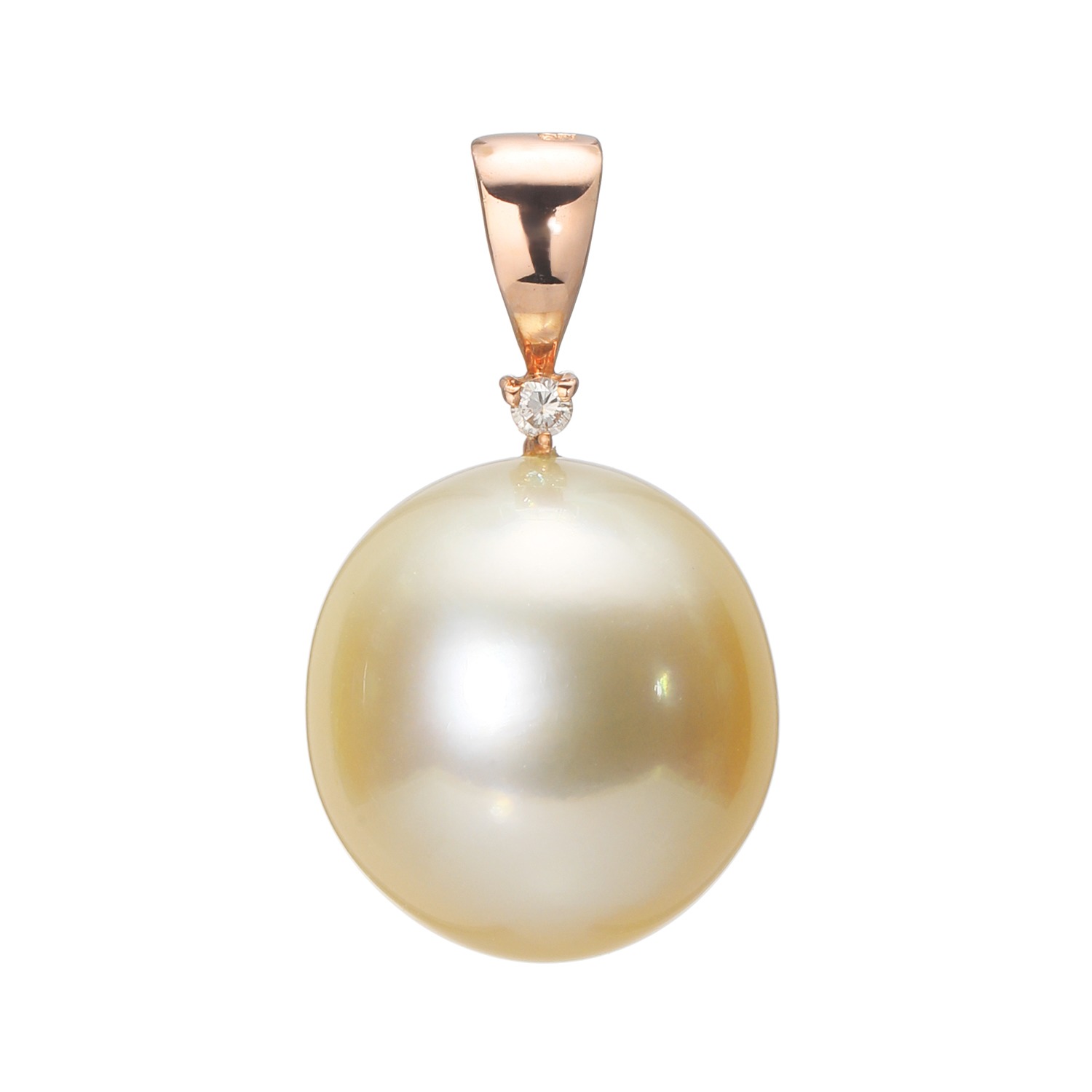 パルミナーレ １８ｋローズゴールド 無調色ライトゴールデン 白蝶パール ダイヤモンド デザインペンダントトップ ショップチャンネル