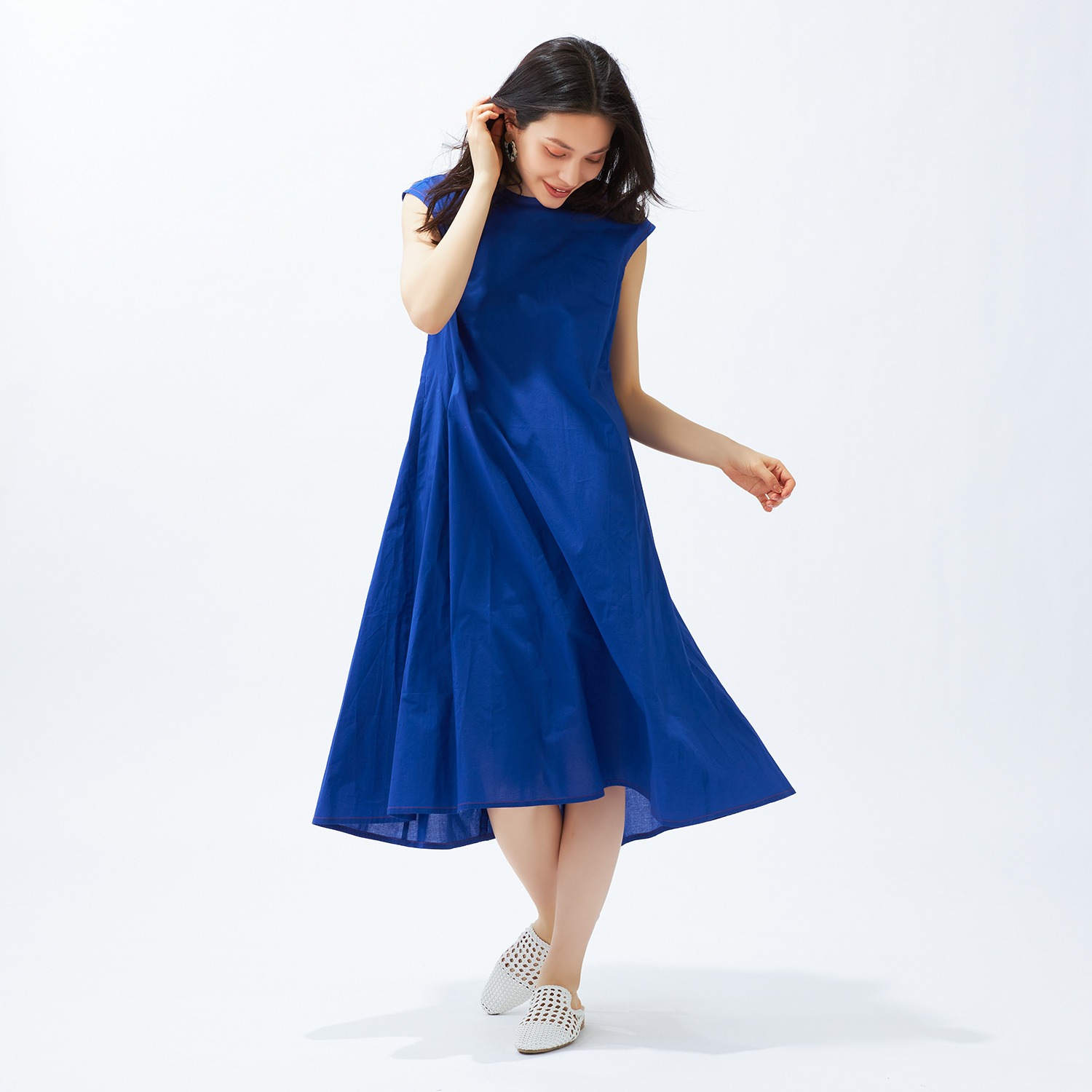 ハヤマ ブリーズ フレンチスリーブ フレアーワンピース ショップチャンネル