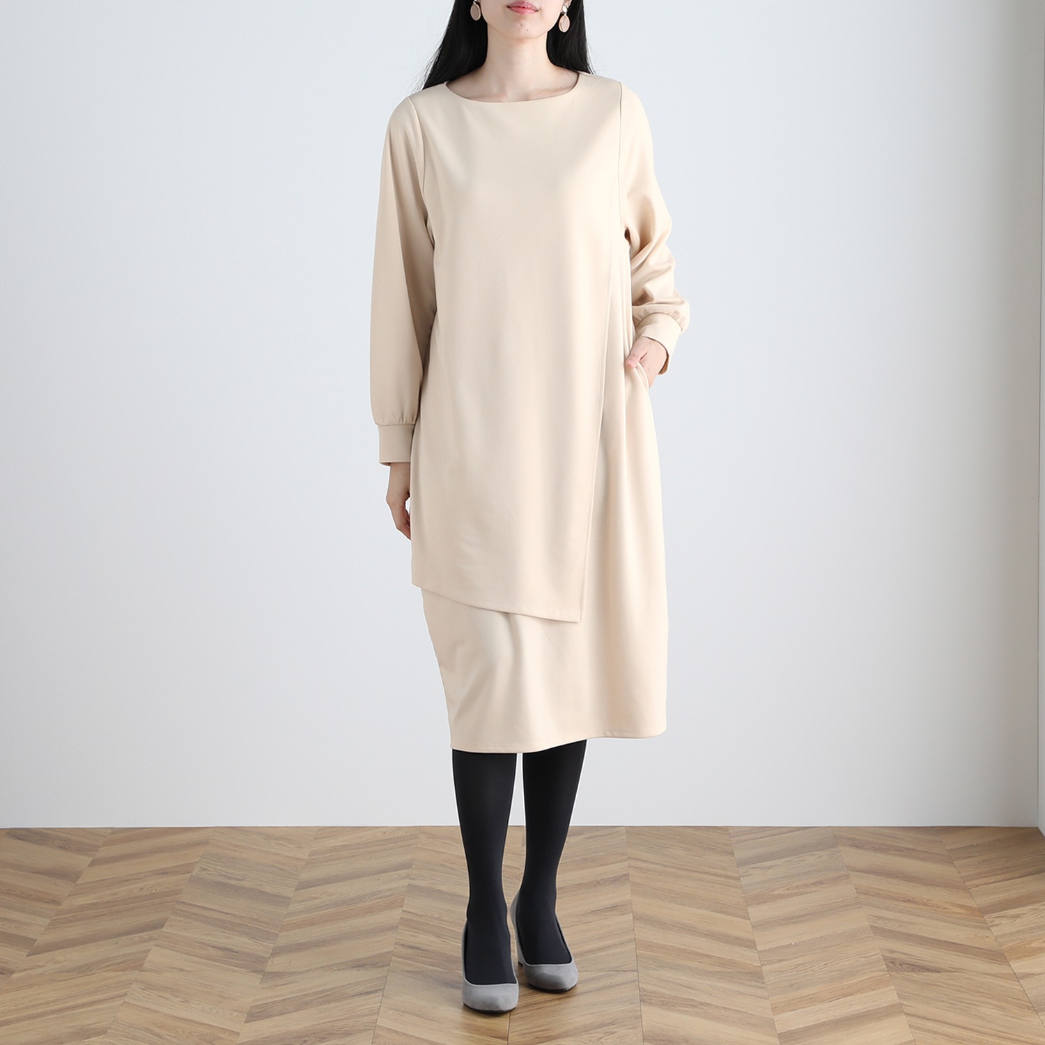 ナチュラリュクス ストレッチスムース ２ウェイワンピース ショップチャンネル