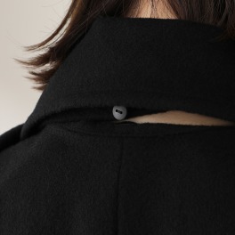 美品✨タグ付 マダムヒロコ×ニュイ 尾州ウール ロングコート 黒 ストール 11 美品✨タグ付 マダムヒロコ×ニュイ 尾州ウール ロングコート 黒