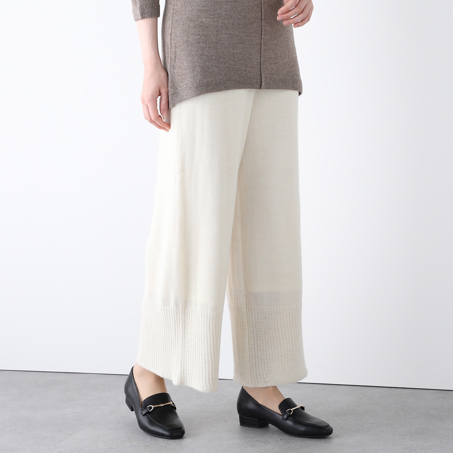 ソアージュ ミッチェル社製 ベビーアルパカ糸使用 ニットパンツ ショップチャンネル