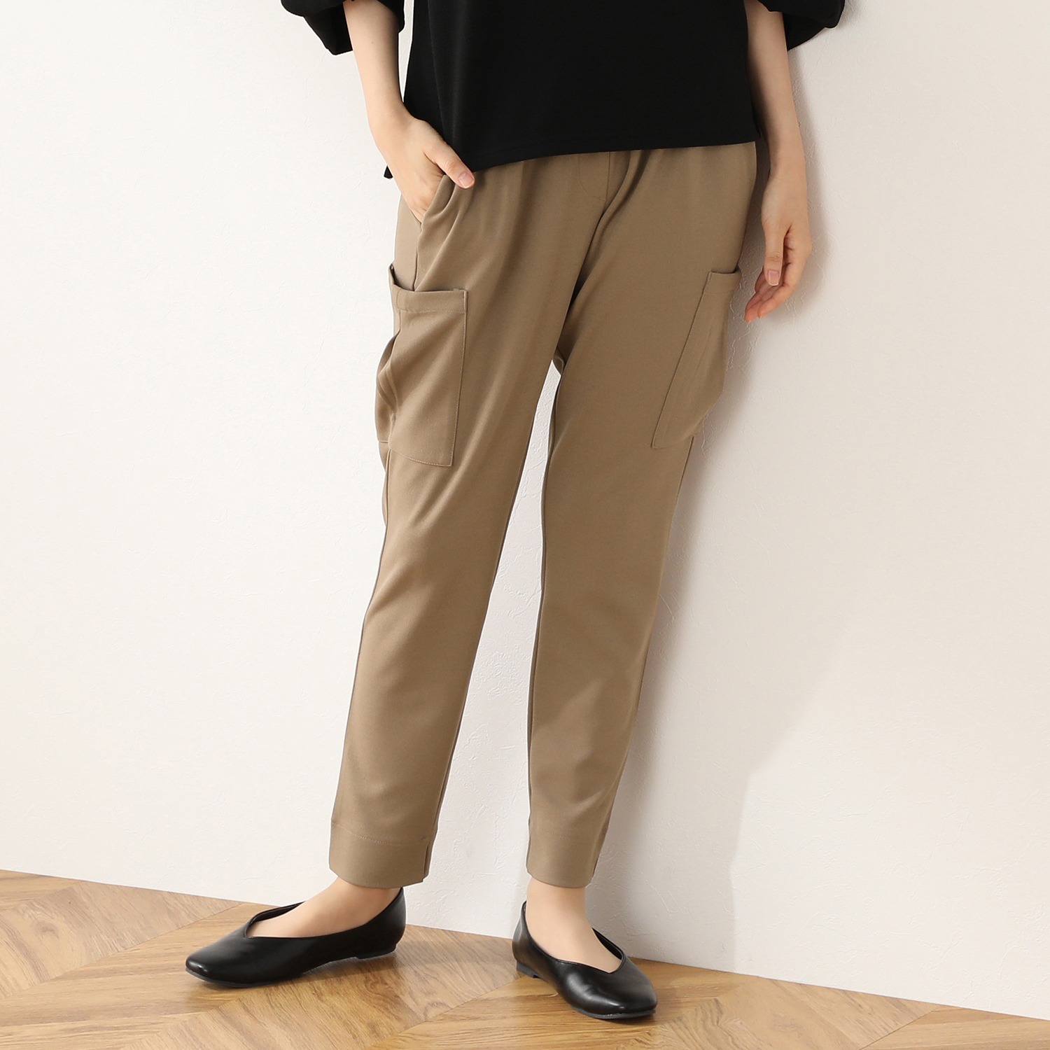 シルバーミントシュガー サテンアクセント ストレッチカーゴパンツ ショップチャンネル