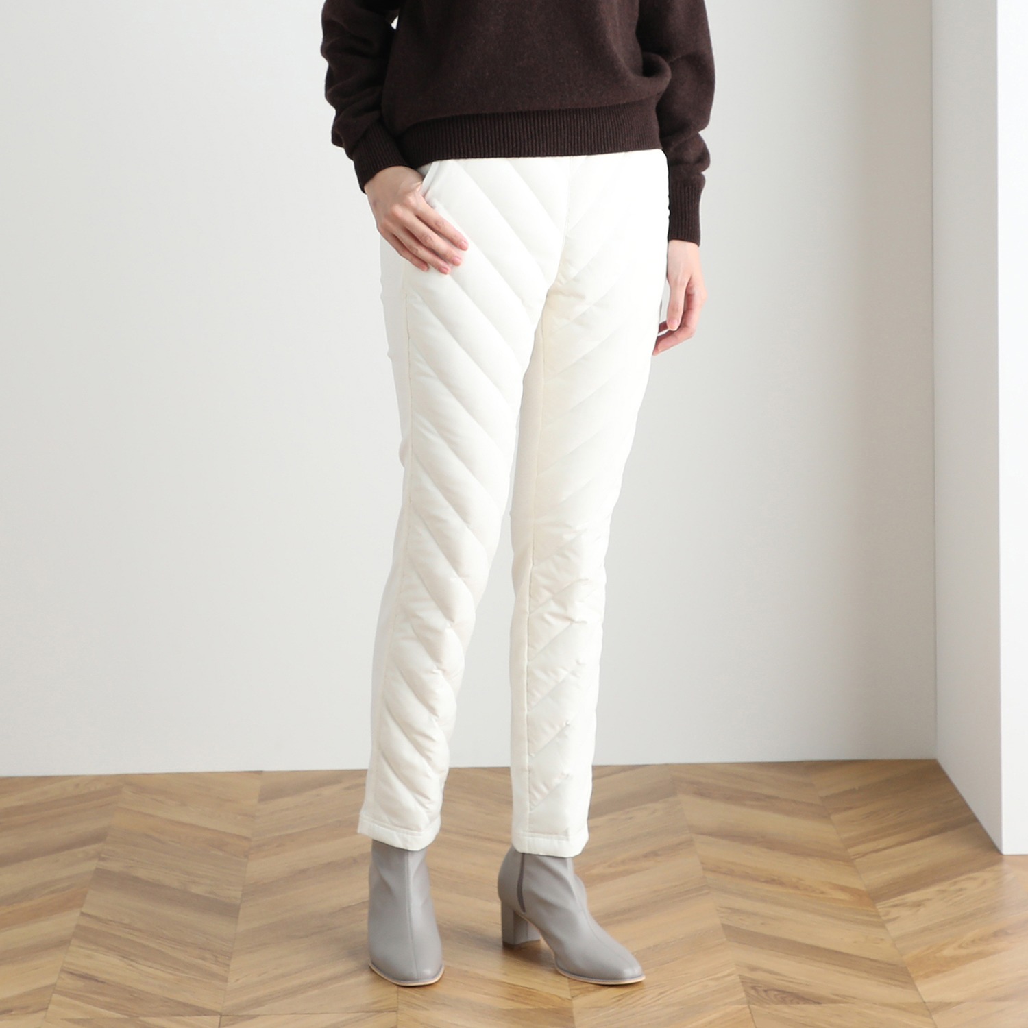 ブロンドール 撥水 切替テーパードパンツ 収納ポーチ付き M ブラック