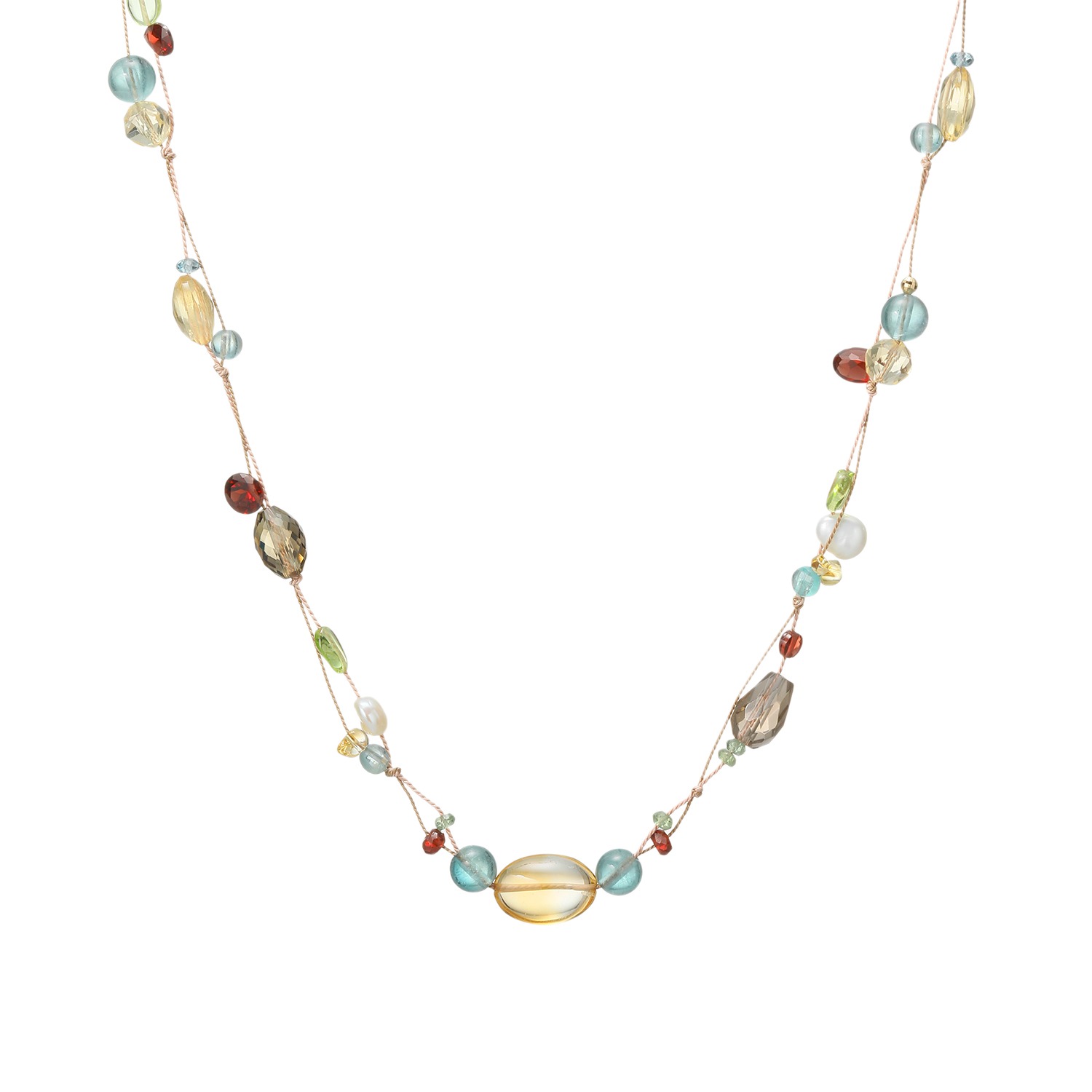 安い割引 マスクチェーン ロングネックレス兼 シルクコード マルチジェム １８ｋ ネックレス Www Newbalticdance Lt