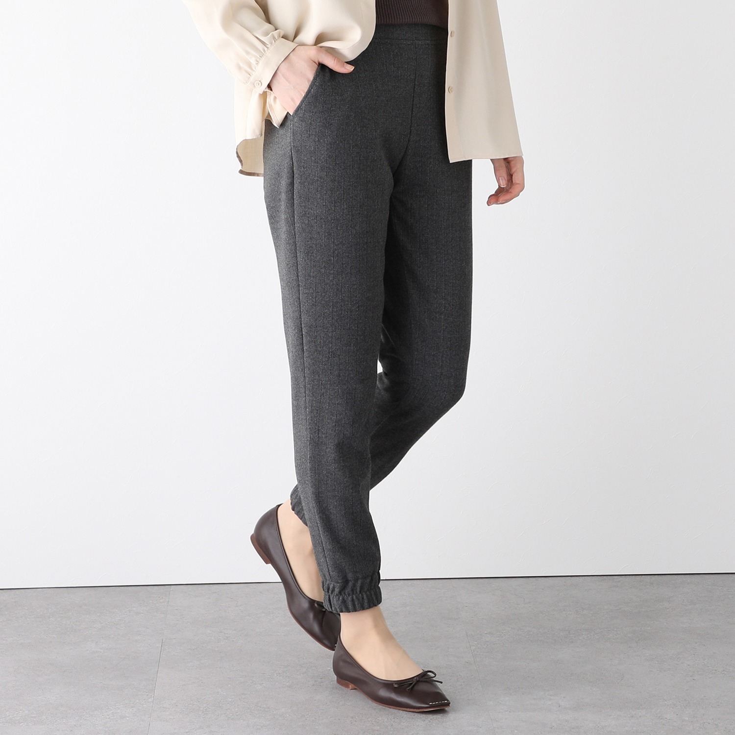 カルージュ ストライプ柄 ジョガーパンツ ショップチャンネル