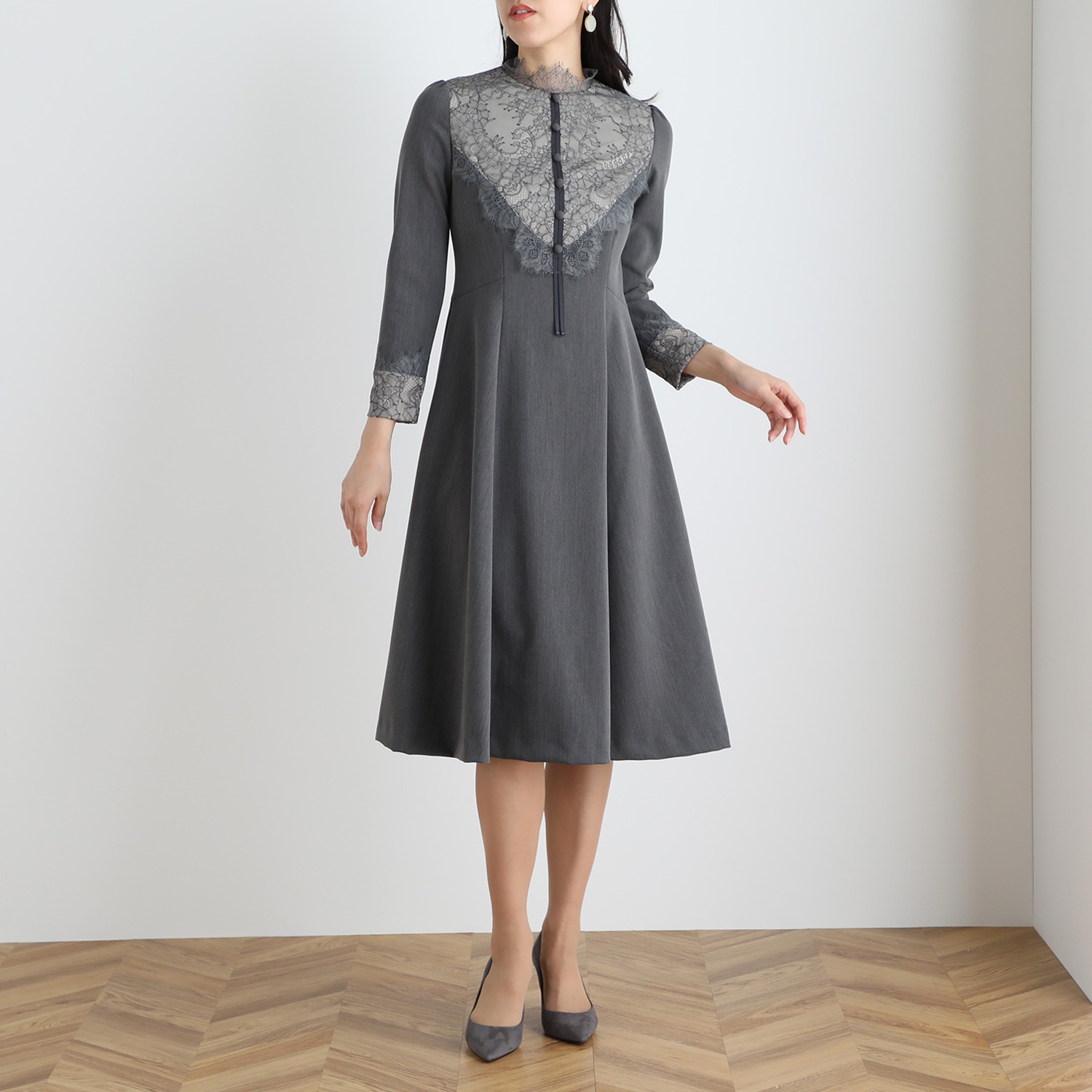 クリス セリーン ラッセルレース フレアーワンピース ショップチャンネル