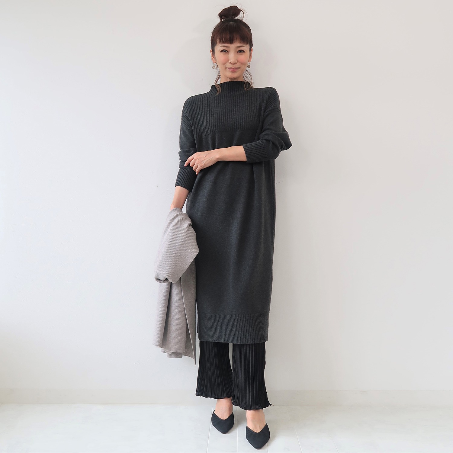 フーア ボトルネック ニットワンピース ショップチャンネル