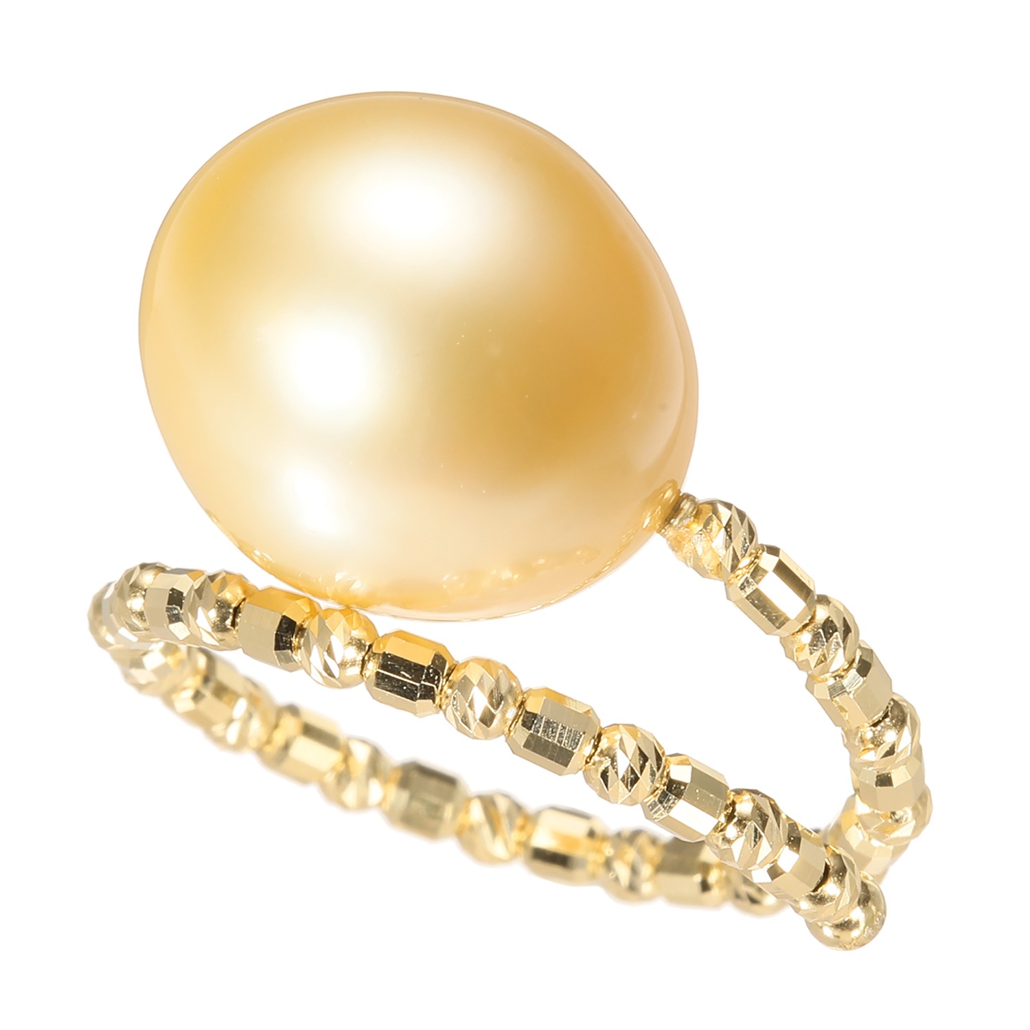 ジュペレ ジョーヌ １８Ｋ １２ｍｍＵＰ ゴールデン白蝶パール ...