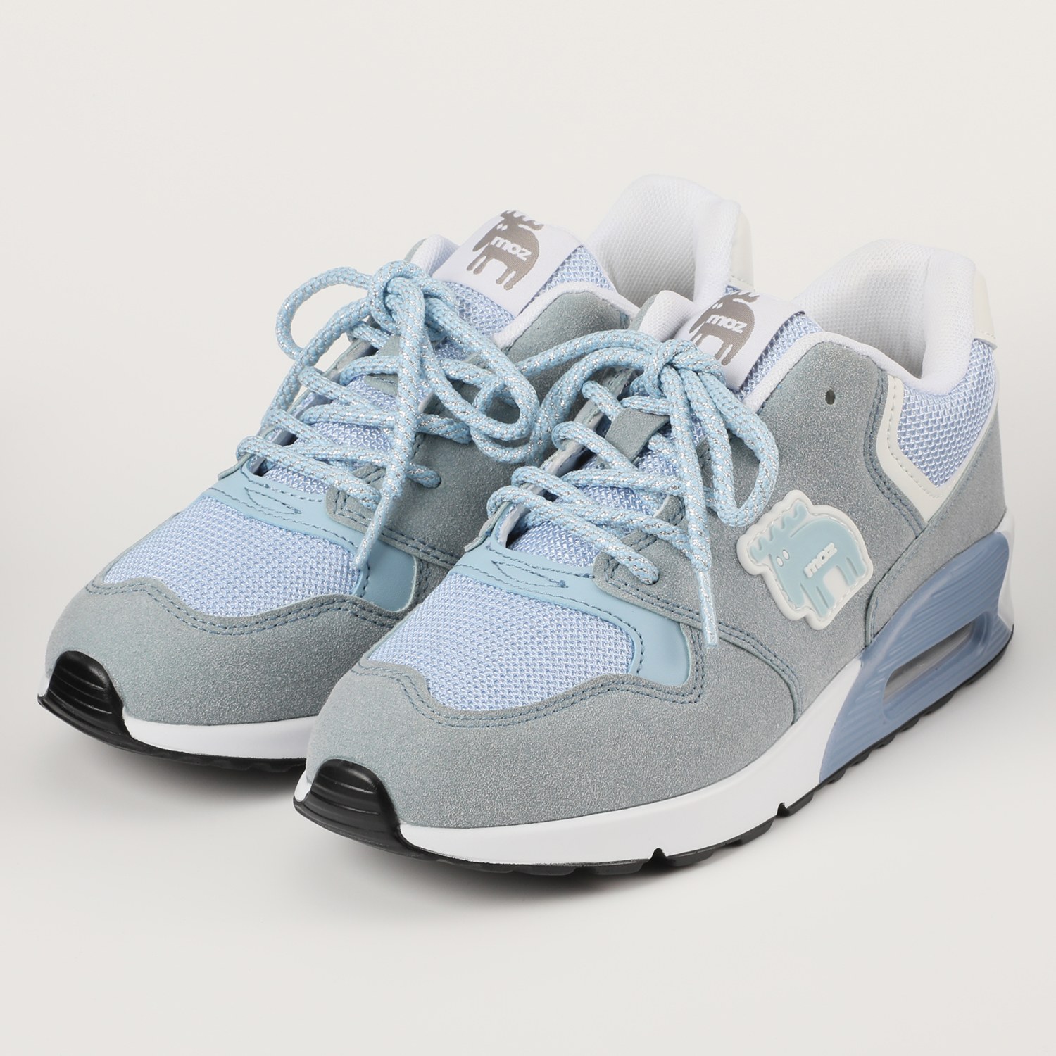 モズ メッシュコンビネーション 軽量 レースアップスニーカー