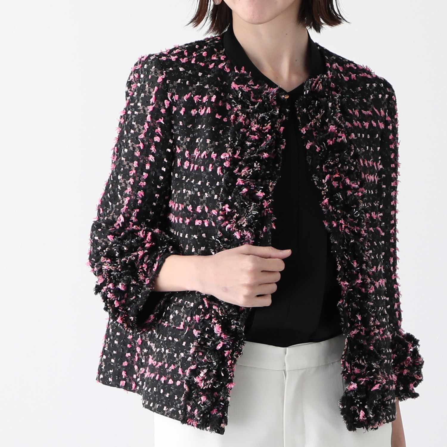 タマミ ワタナベ ファンシーツイード ジャケット カニッシュジャケット ショップチャンネル