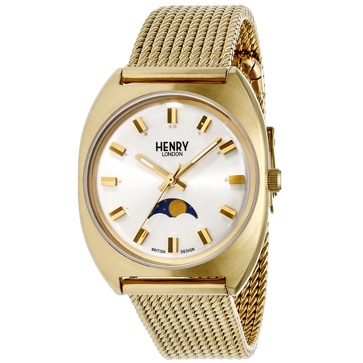 ヘンリーロンドン ボヘミアン メッシュベルト ラウンドフェイスウォッチ