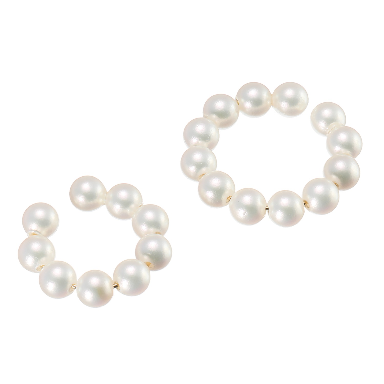 プレミアムパール ベビー貝パール 片側用イヤーカフ ２点セット