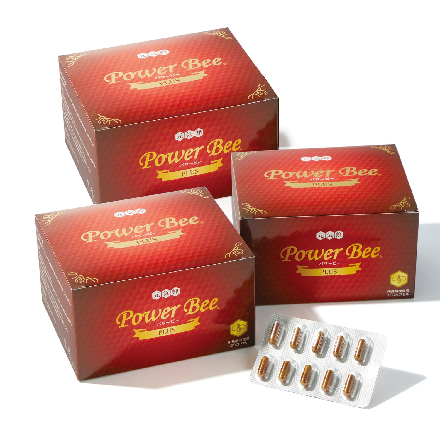 神秘の蜂パワー！ 蜂の子サプリ “パワービープラス” ３箱セット