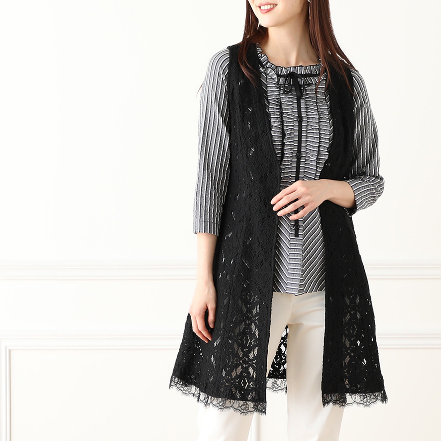 ジン カトー 国産コットン生地 レースジレ ショップチャンネル