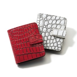 レザージュエルズ 国内なめし＆染色 クロコダイル 二つ折り