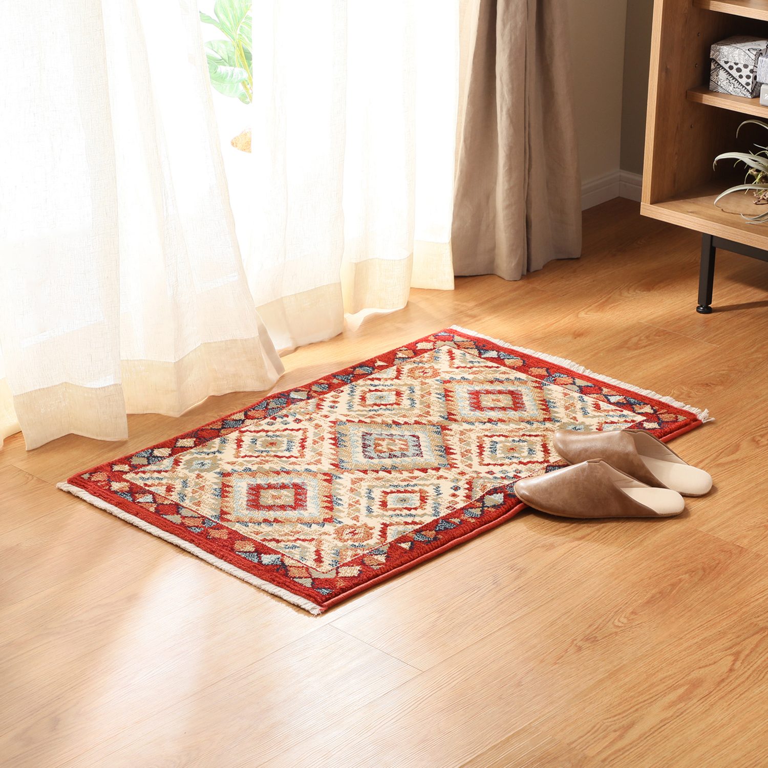 unico☆SHAMPELT 優しい色味のラグ 140x200 IV アイボリー SHAMPELT