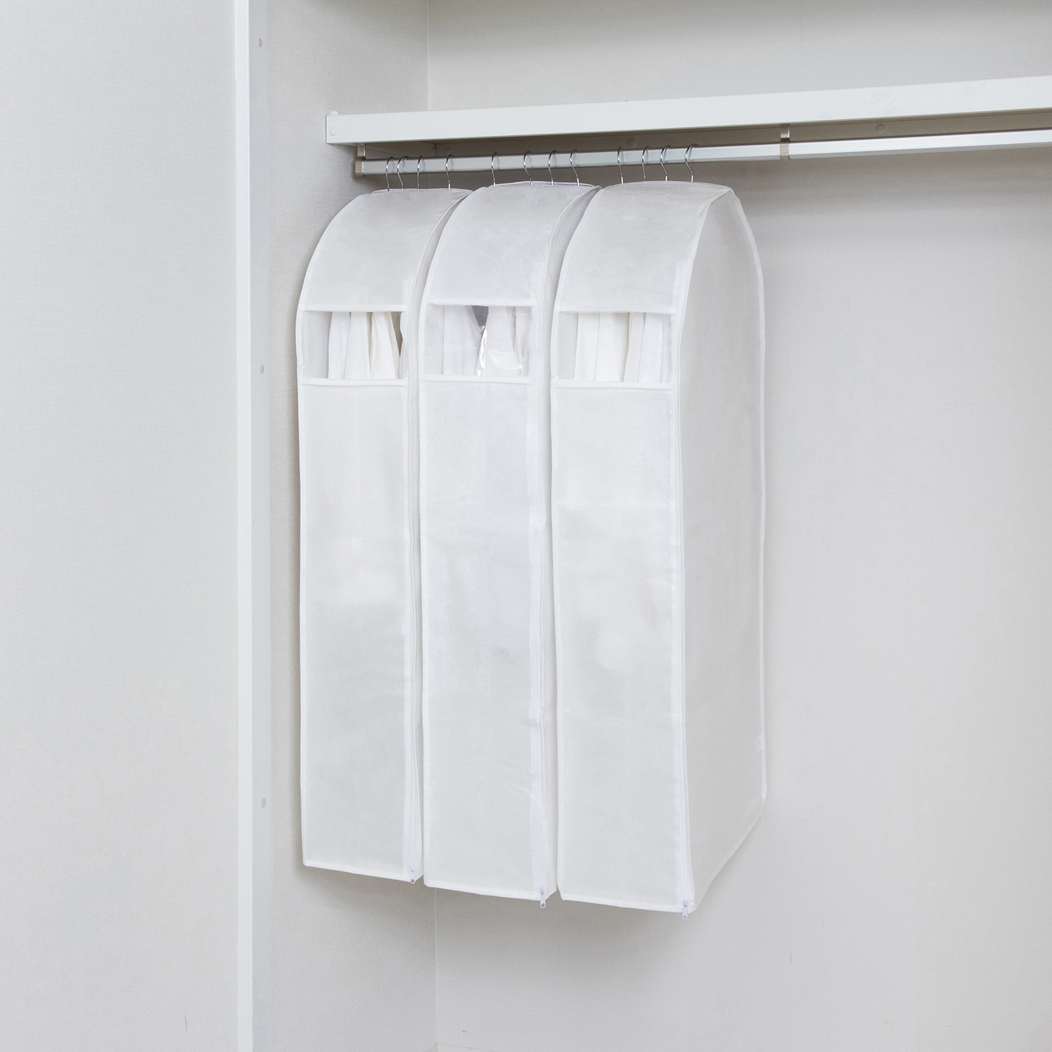 美しく整える！ クローゼット衣類カバー ３個セット