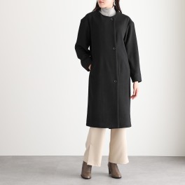 メーカー直送商品 - マダムヒロコ コート ウール 黒 ロング ショップ