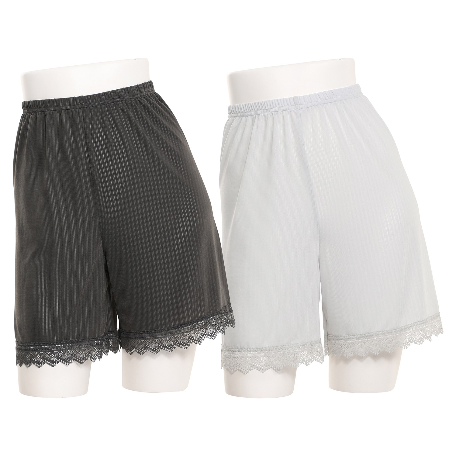 ジュエル 接触冷感・制菌 さらっとメッシュ キュロットペチコート ２枚セット