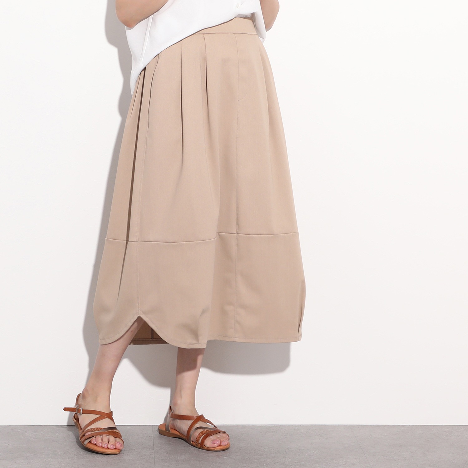 アンダモン ＵＶカット・接触冷感 トリコット編 コクーンスカート