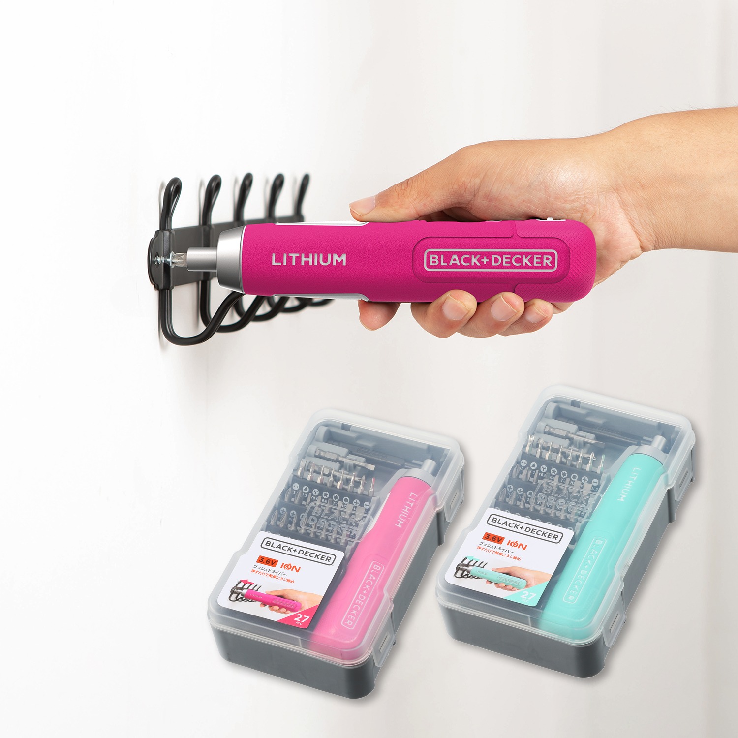 ブラック＋デッカー 押すだけで ねじ締めが簡単！ プッシュドライバー ＢＤ４０Ｋ２７