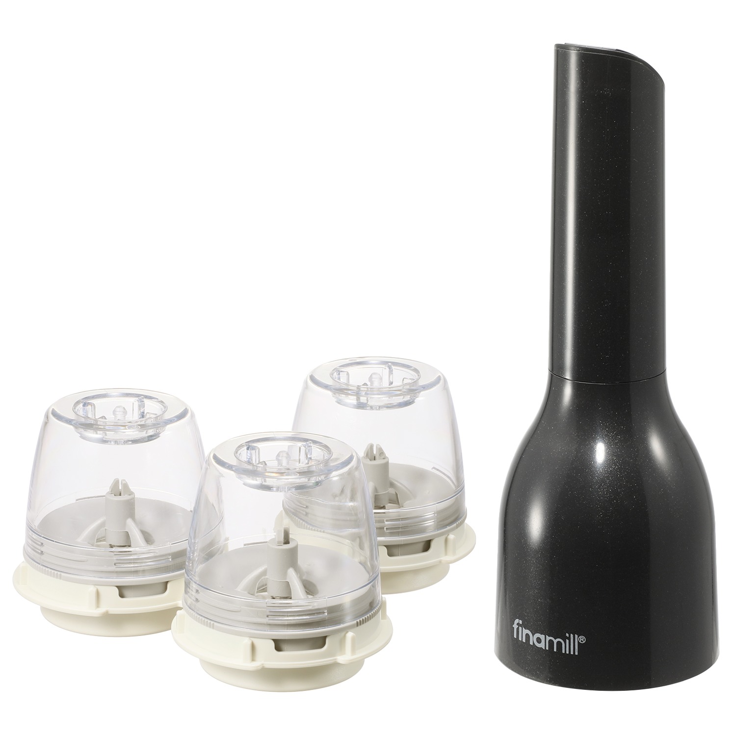 片手ワンタッチで スパイスをチェンジ！ 香りを楽しむ電動ミル フィナミル