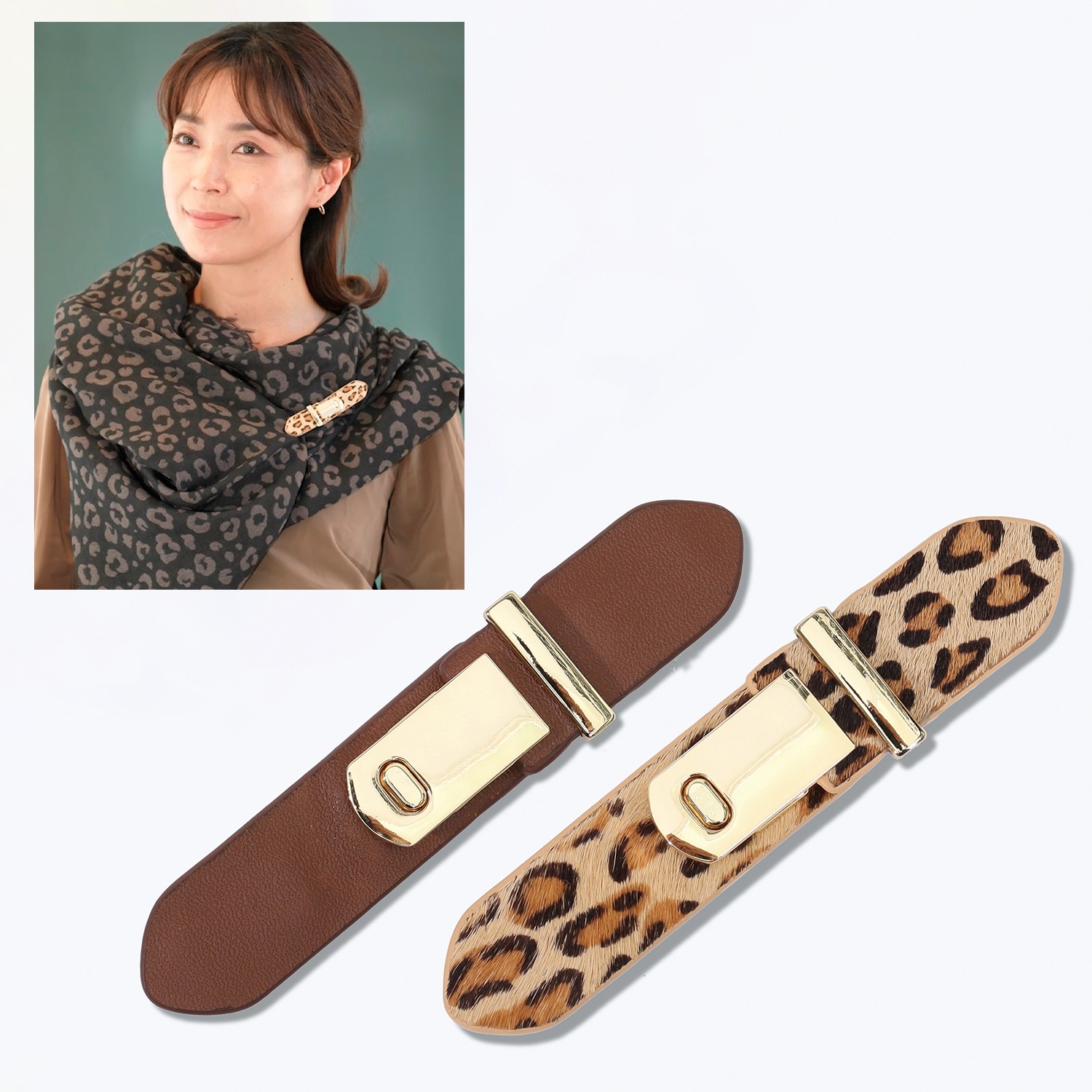 ＜マグネットタイプ＞リジェップ ずれ落ちを防止して おしゃれにアレンジ！ ストールクリップ プレミアム　２個セット 