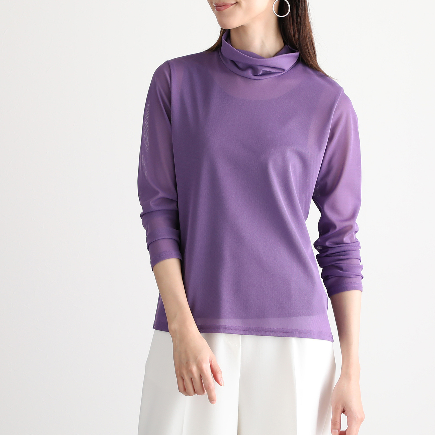 ダジュール チュール タートルネック プルオーバー