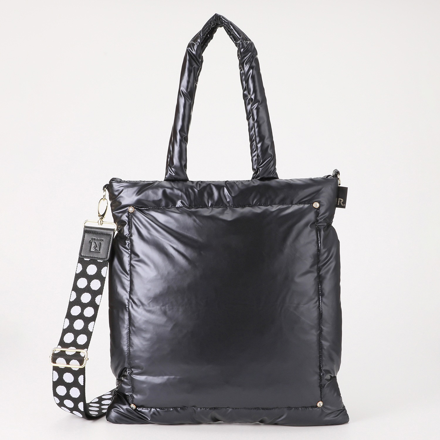 ルートート ダウンとフェザーで ふんわり軽く暖かい Ａ４サイズも楽々収納 デザインストラップ付 ２ウェイトートバッグ