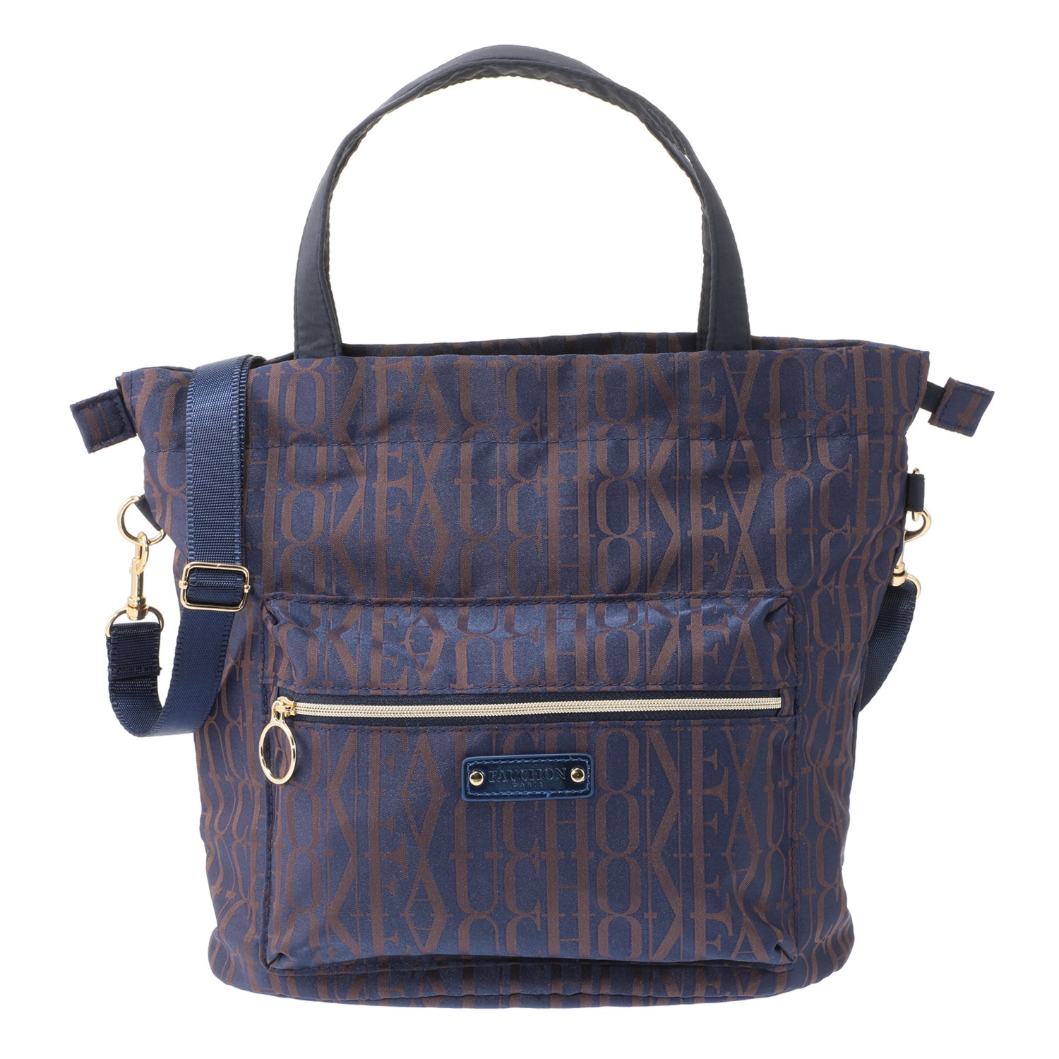 フォション ジャガード織 軽量・３ウェイ 巾着トートバッグ