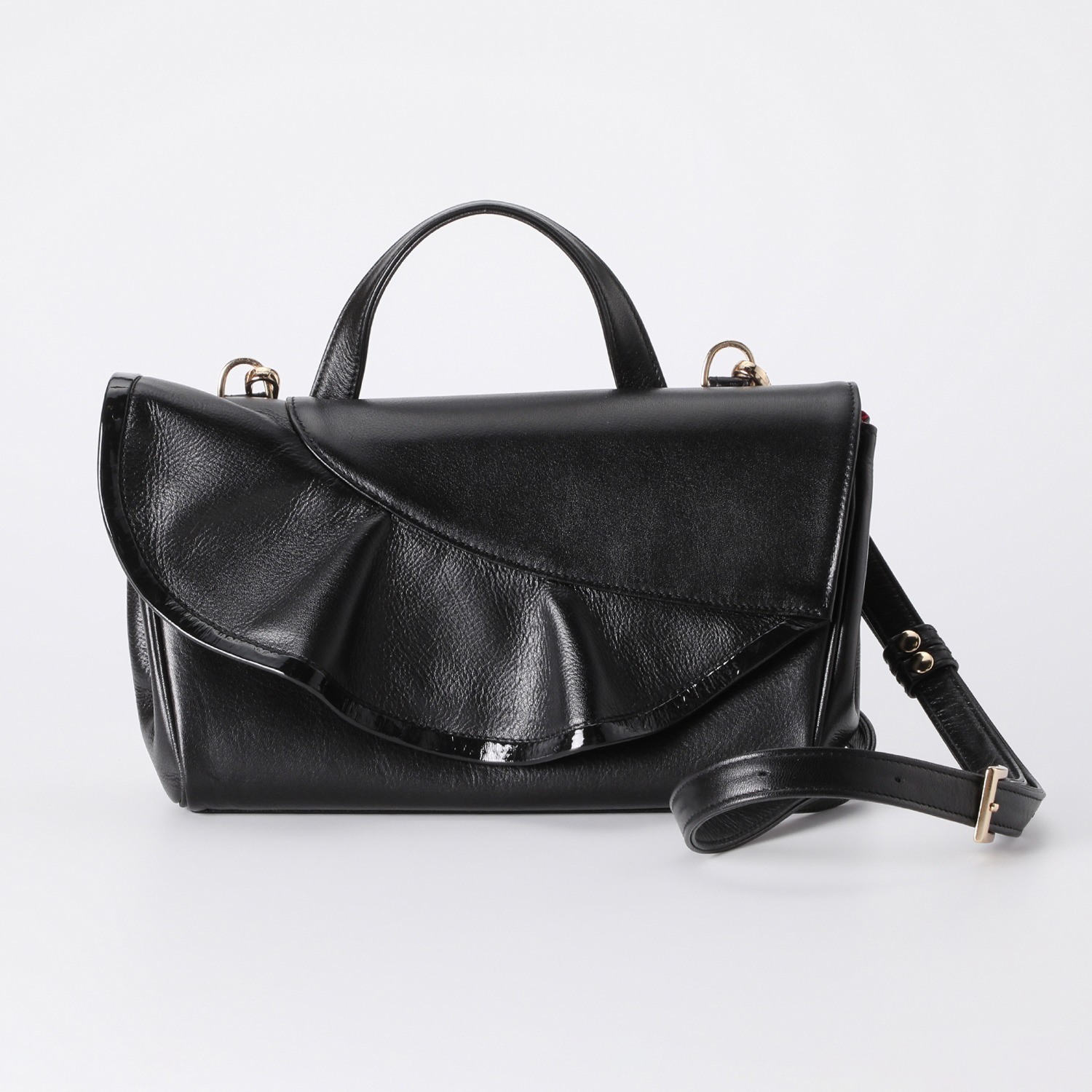 マダムヒロコ かばん バッグ フリル ハンドバッグ ショルダー