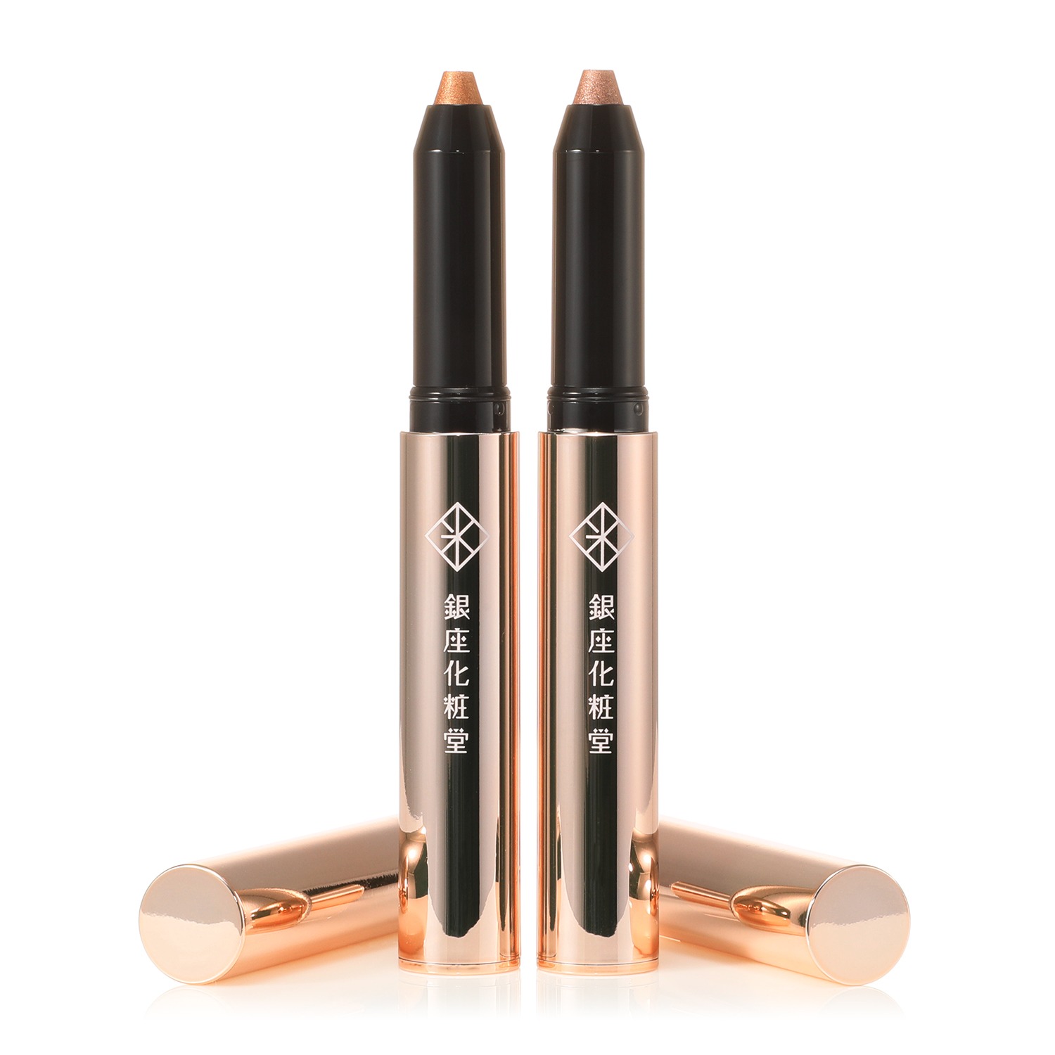 銀座化粧堂 アイシャドウ＆ アイライナーの２ウェイ！ ジュエルアイ　スティック ＜ゴールドベージュ＆ モーブブラウン＞ ２色セット