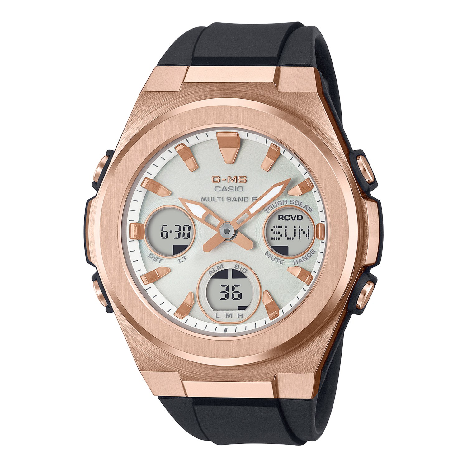 カシオ ベビーＧ　“Ｇ−ＭＳ” レディース 電波ソーラー腕時計 ＭＳＧ−Ｗ６００Ｇ−１ＡＪＦ ＜ブラックバンド＞