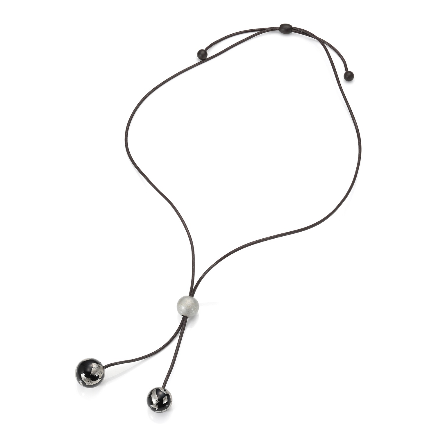 天然木 漆職人のネックレス