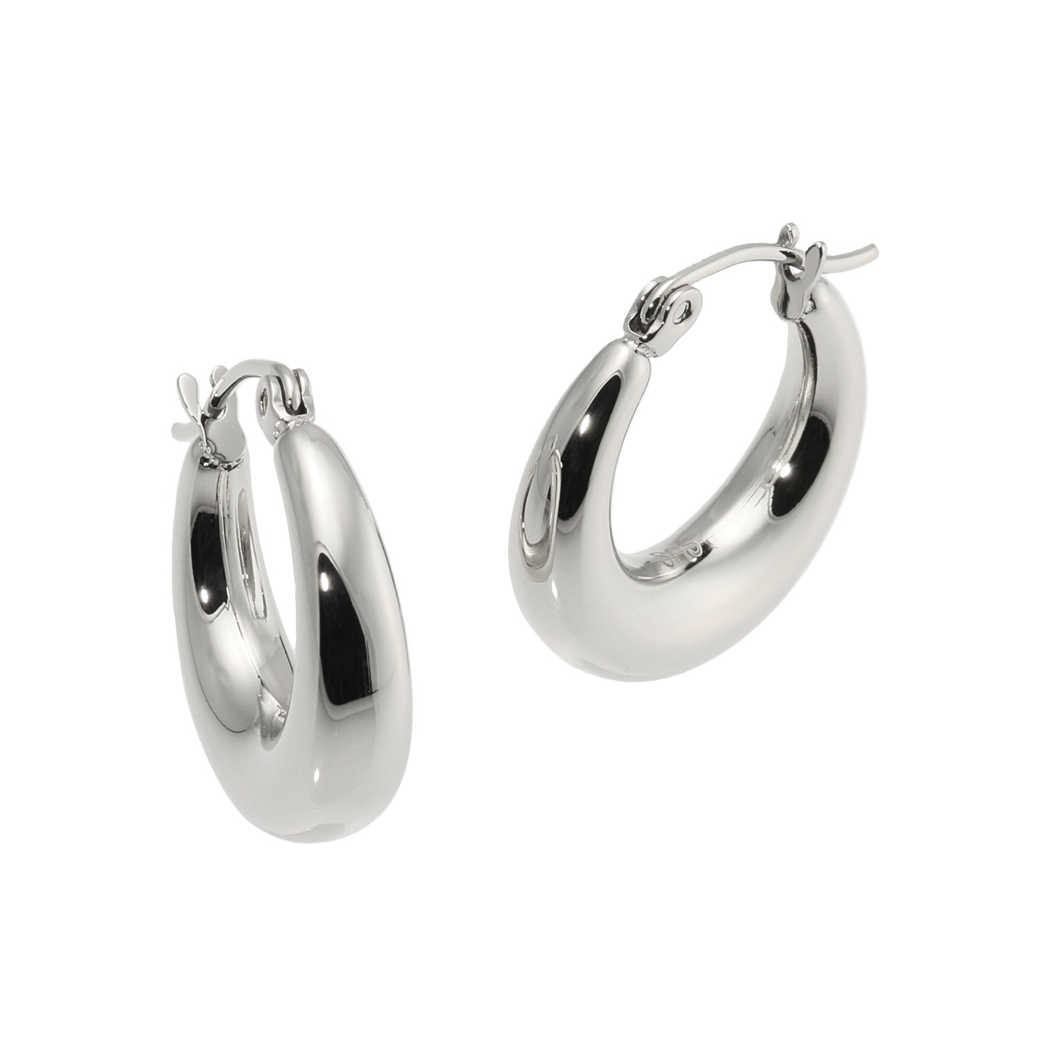 ラフィナリスタ サージカルステンレス クレセントライン フープピアス