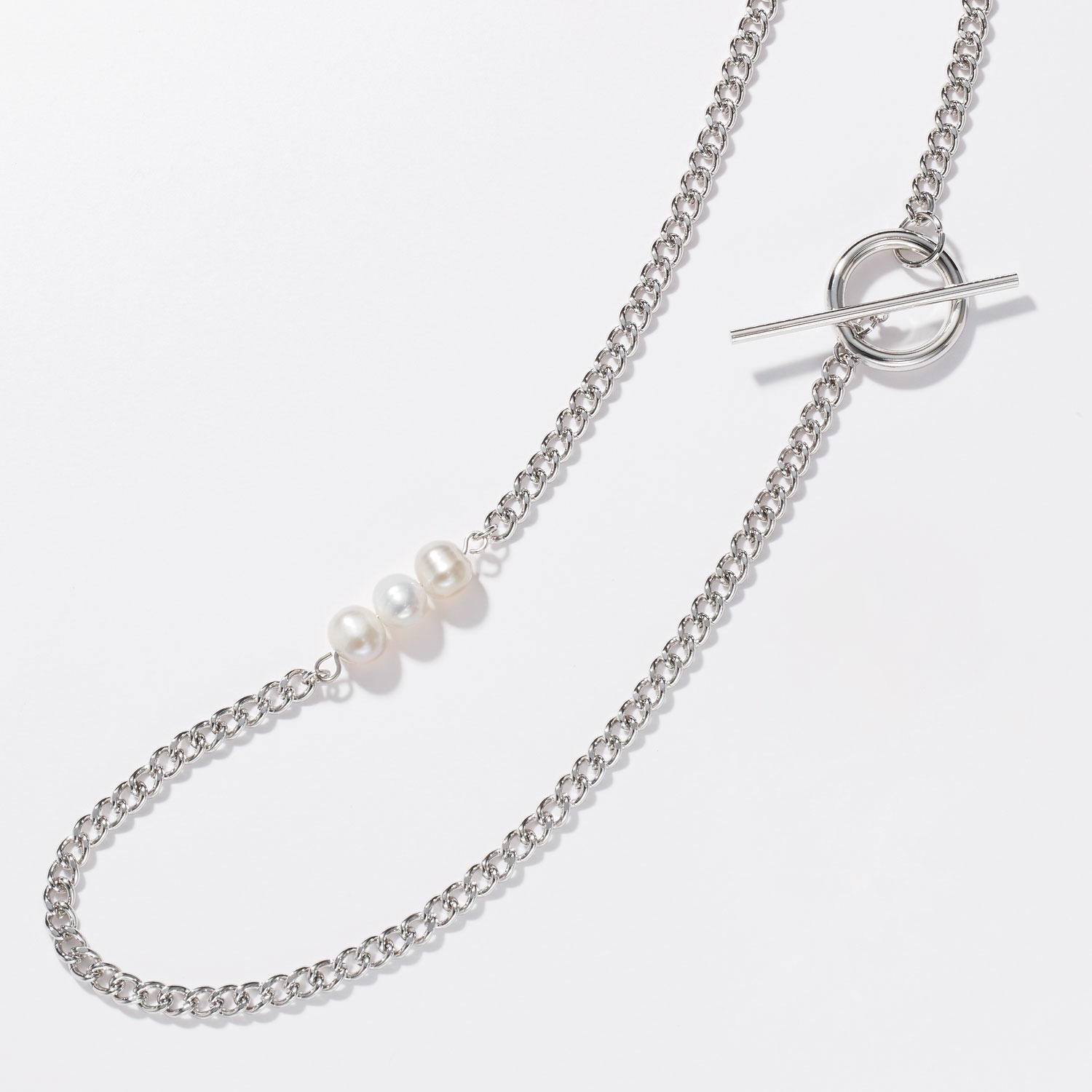 エアリーフェアリー 淡水パール トグルポイント シンプル ショートネックレス