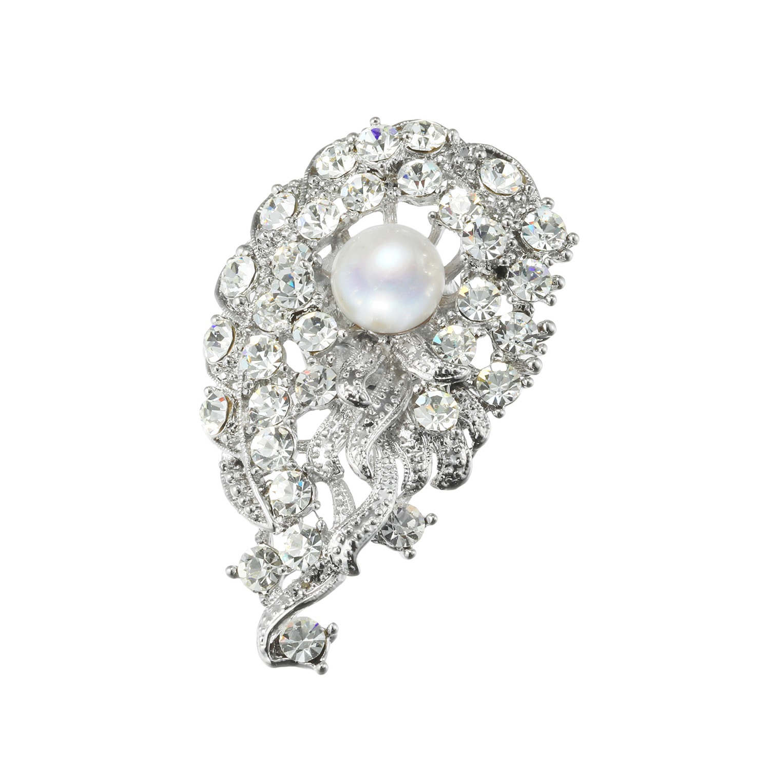 エアリーフェアリー 淡水パール＆ キラキラビジュウ ブーケ風 マグネットブローチ