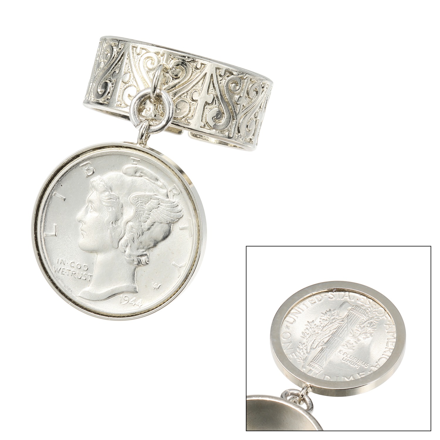 ワールドコインズ アメリカコイン マーキュリーデザイン フレキシブルリング