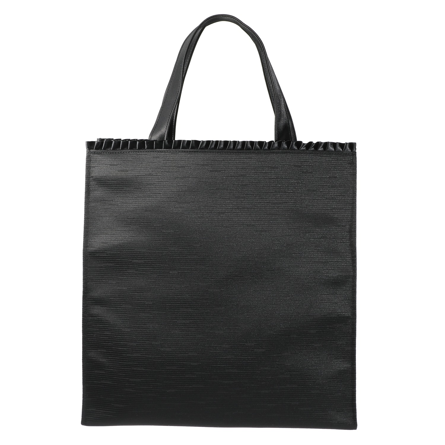 岩佐 内装カバー付 変わりグログラン フリルアクセント フォーマルトートバッグ