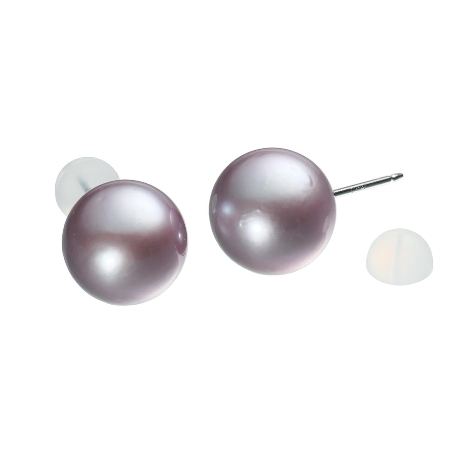 キャンディ　キカラ シルバー パープルカラー 淡水パール ピアス