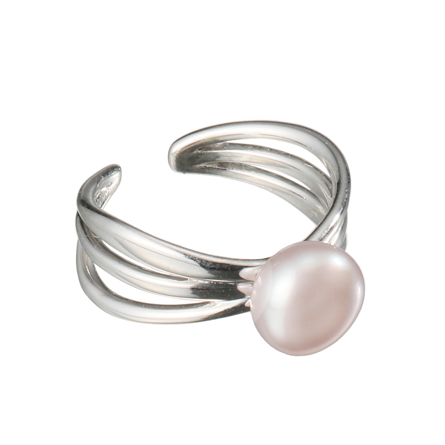 キャンディ　キカラ シルバー パープルカラー 淡水パール イヤーカフ ＜片側のみ＞