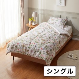 シングル＞大津毛織 フレンチリネン ボタニカルプリント 肌掛けふとん