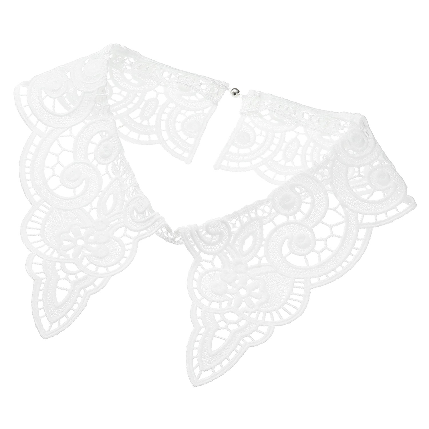 メルレット エンブロイダリーレース マグネットで簡単着脱 ベーシック＆エレガントな 付け襟風ネックレス