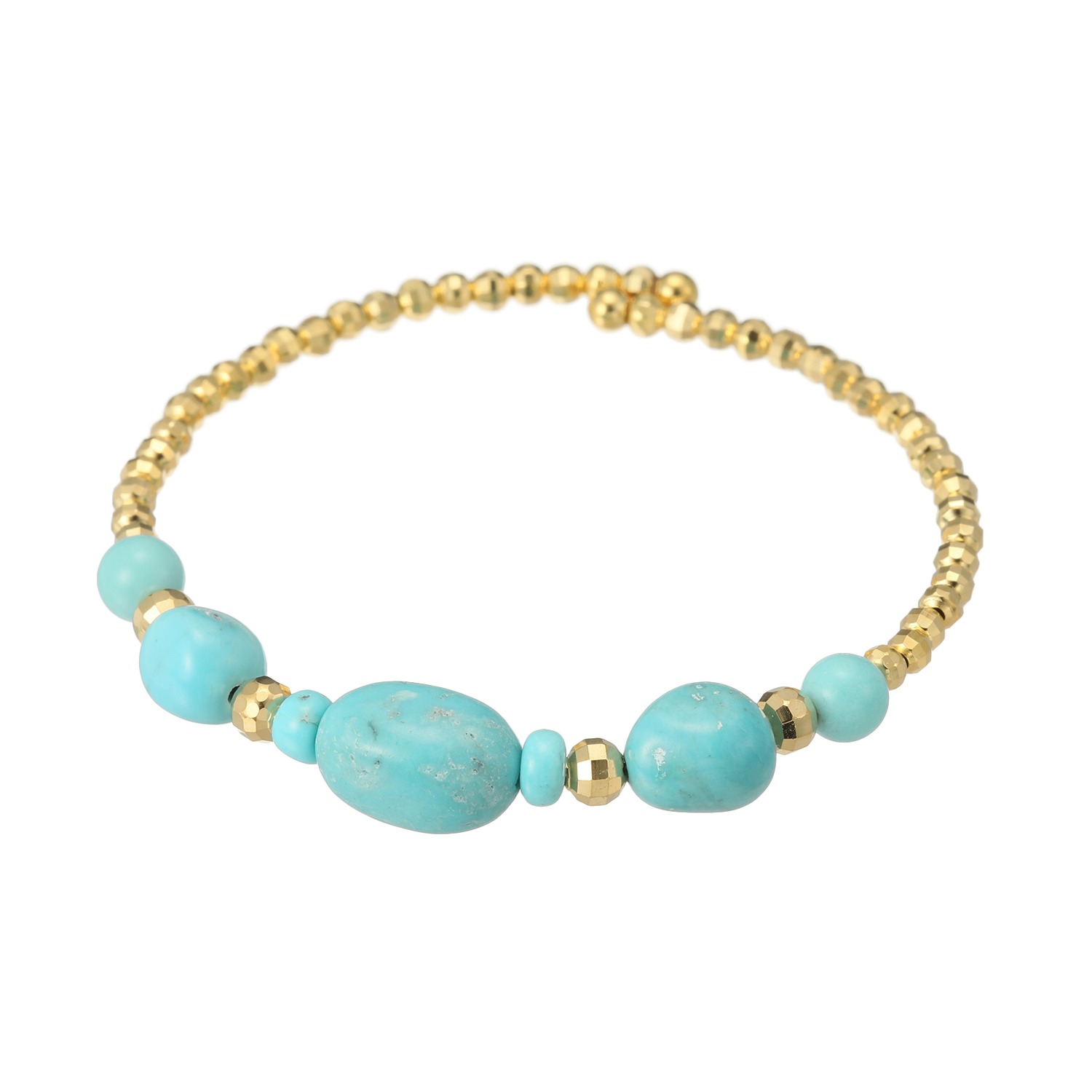 アリゾナターコイズトリプルストーンバングル アリゾナターコイズ